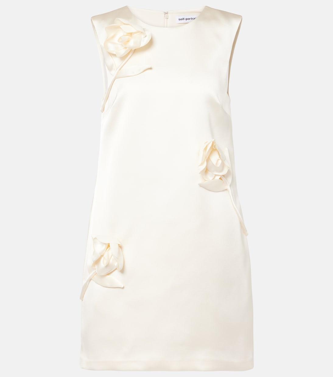 Атласное мини-платье с цветочной аппликацией Self-Portrait, кремовый
Атласное мини-платье с цветочной аппликацией Self-Portrait, кремовый