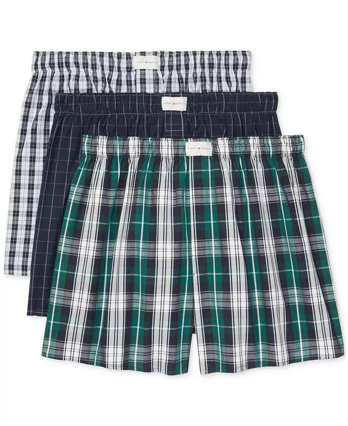 Мужские эксклюзивные тканые боксеры из 3 пар в праздничном стиле Tommy Hilfiger, зеленый
Мужские эксклюзивные тканые боксеры из 3 пар в праздничном стиле Tommy Hilfiger, зеленый