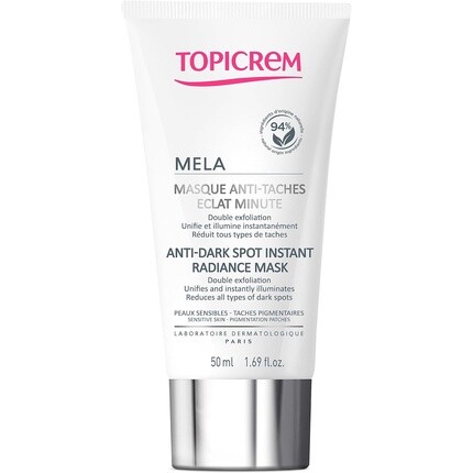 Mela Мгновенная осветляющая маска против пятен 50 мл Topicrem
Mela Мгновенная осветляющая маска против пятен 50 мл Topicrem