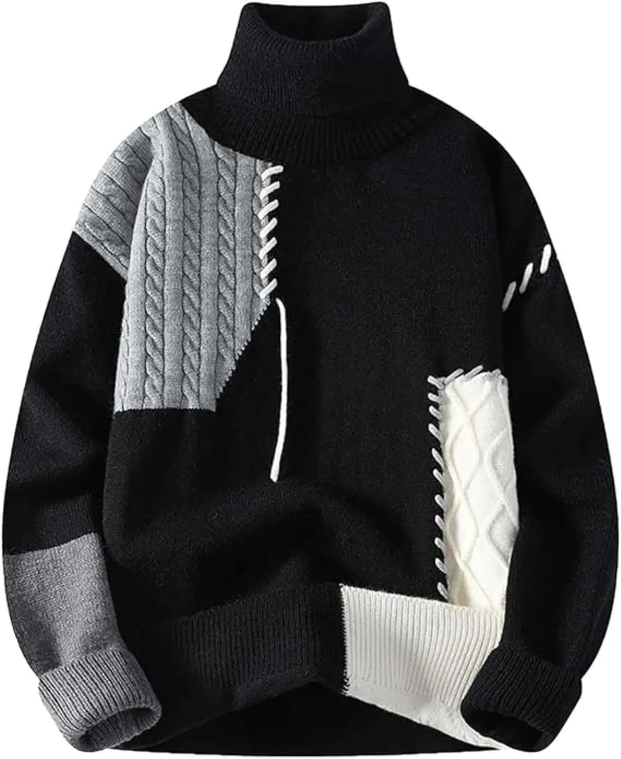 Мужской свитер с цветными блоками и полосками SWJGLITTR
Мужской свитер с цветными блоками и полосками SWJGLITTR