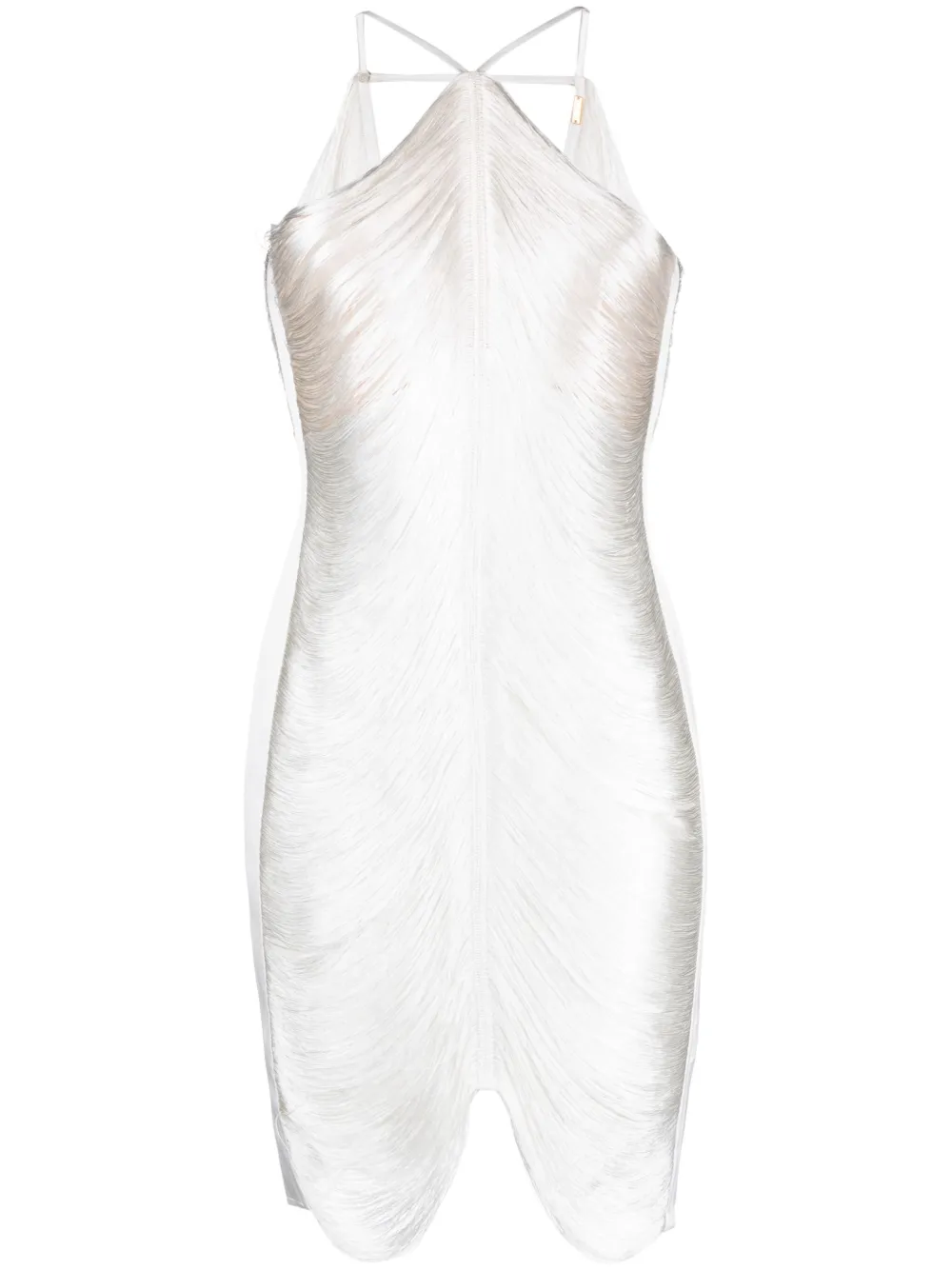 Платье Mara с вырезом халтер и бахромой Cult Gaia, белый
Платье Mara с вырезом халтер и бахромой Cult Gaia, белый