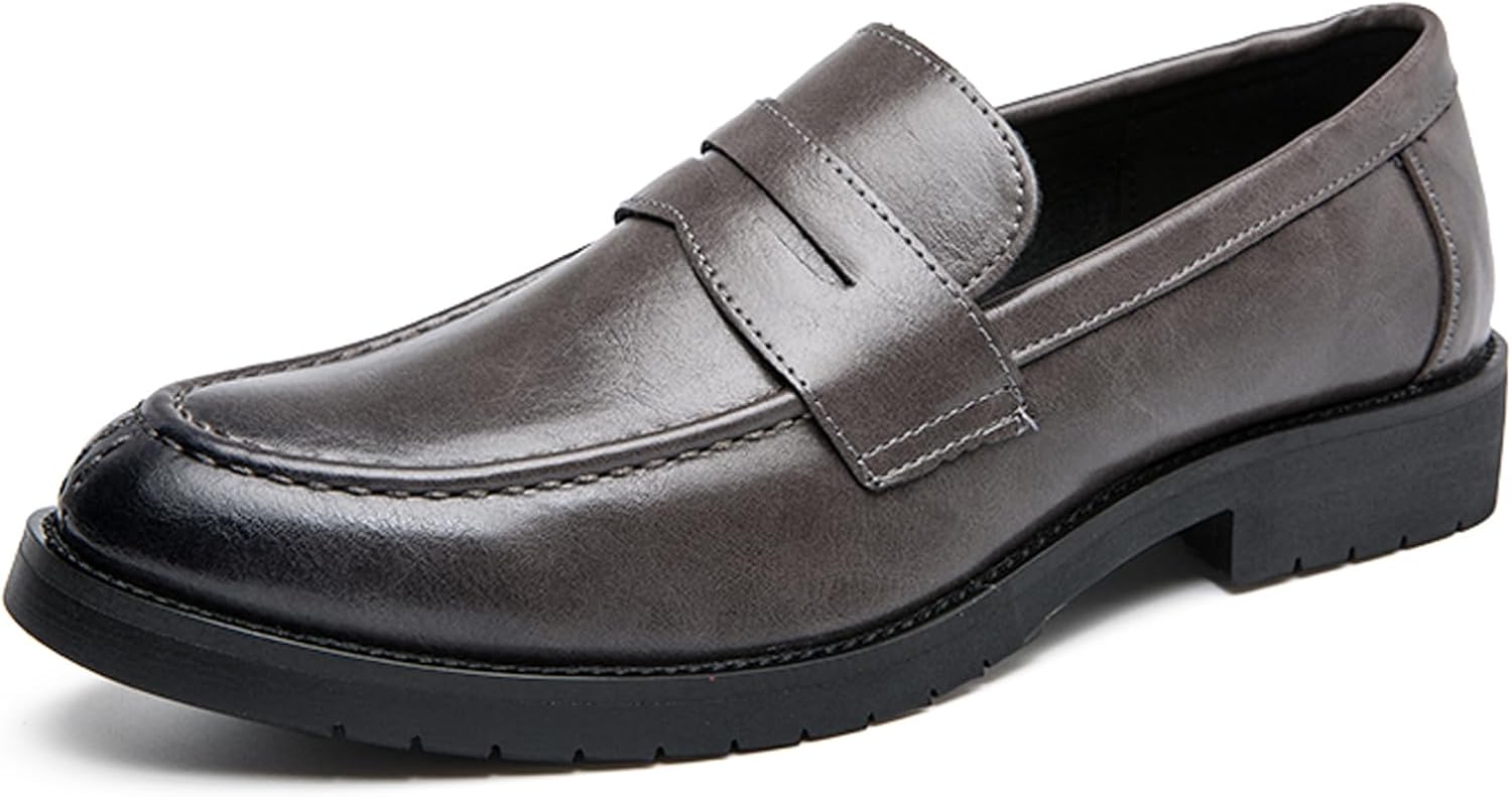 Мужские повседневные кожаные лоферы с круглым носком и массивной подошвой, модные слипоны, выпуклые, нескользящие, ретро формальные лоферы с монеткой Nvbuke, серый
Мужские повседневные кожаные лоферы с круглым носком и массивной подошвой, модные слипоны, выпуклые, нескользящие, ретро формальные лоферы с монеткой Nvbuke, серый