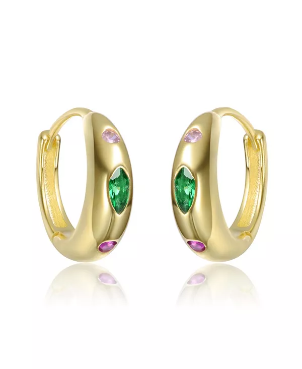 Детские серьги-кольца с покрытием из 14-каратного золота и цветными кубическими цирконами Gigigirl, greed
Детские серьги-кольца с покрытием из 14-каратного золота и цветными кубическими цирконами Gigigirl, greed