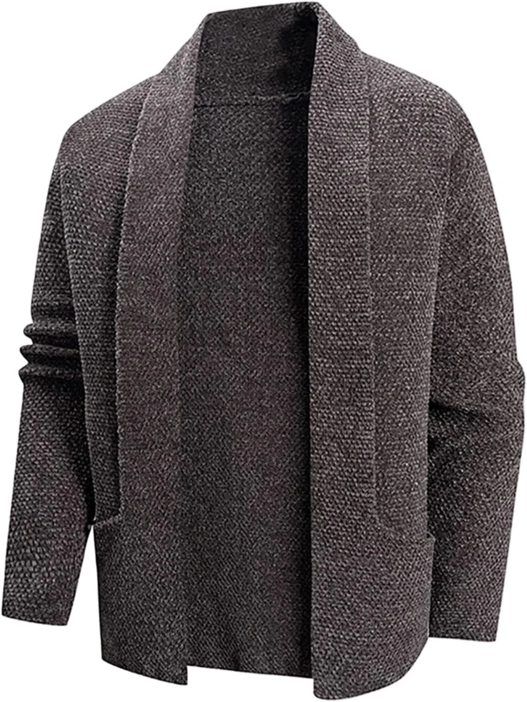 Мужской кардиган с длинными рукавами, воротником-шалью и кабельной вязкой
Мужской кардиган с длинными рукавами, воротником-шалью и кабельной вязкой