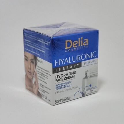 Hyaluronic Therapy Extra Care Увлажняющий крем для лица, укрепляющий и разглаживающий, 1,69 унции, Delia 
Hyaluronic Therapy Extra Care Увлажняющий крем для лица, укрепляющий и разглаживающий, 1,69 унции, Delia