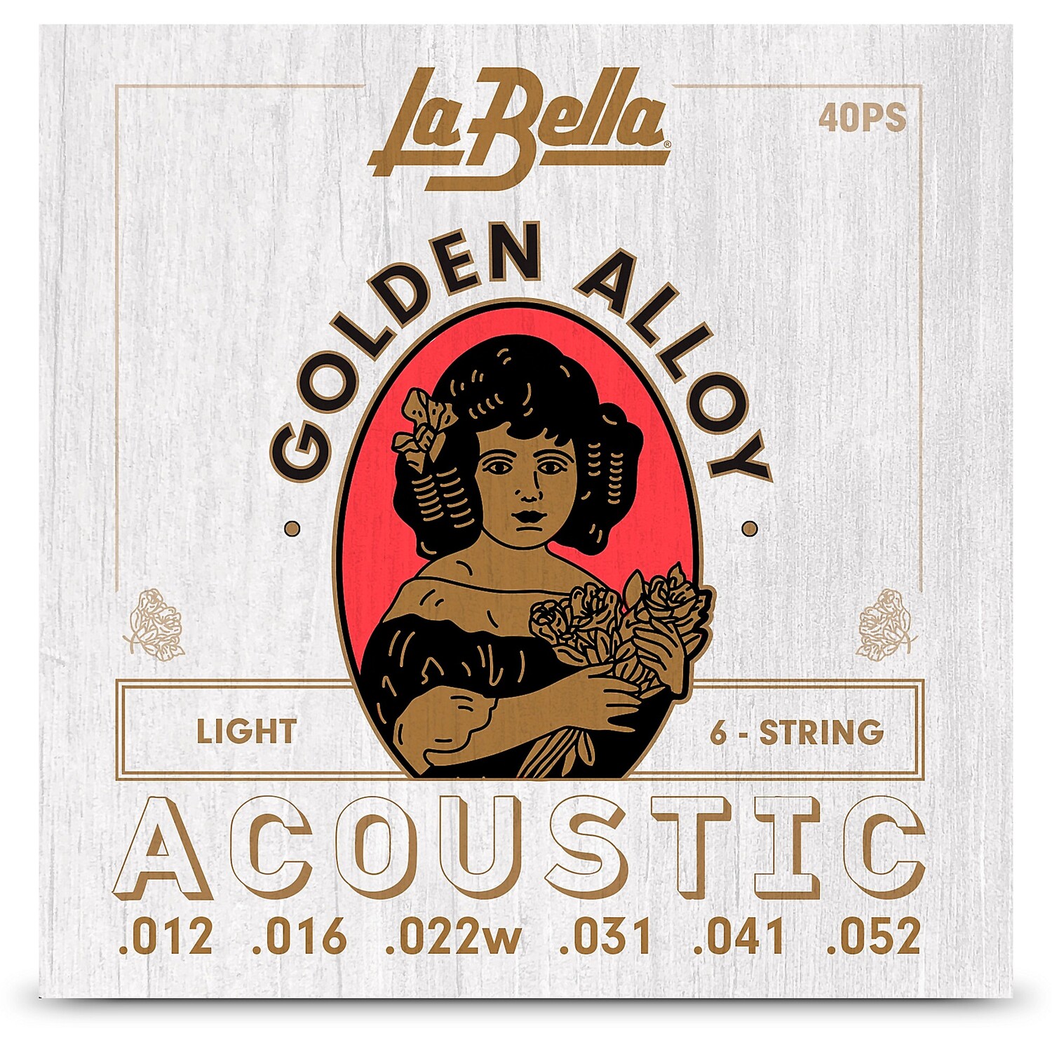 Струны для 6-струнной акустической гитары La Bella Golden Alloy Light (12–52)
Струны для 6-струнной акустической гитары La Bella Golden Alloy Light (12–52)