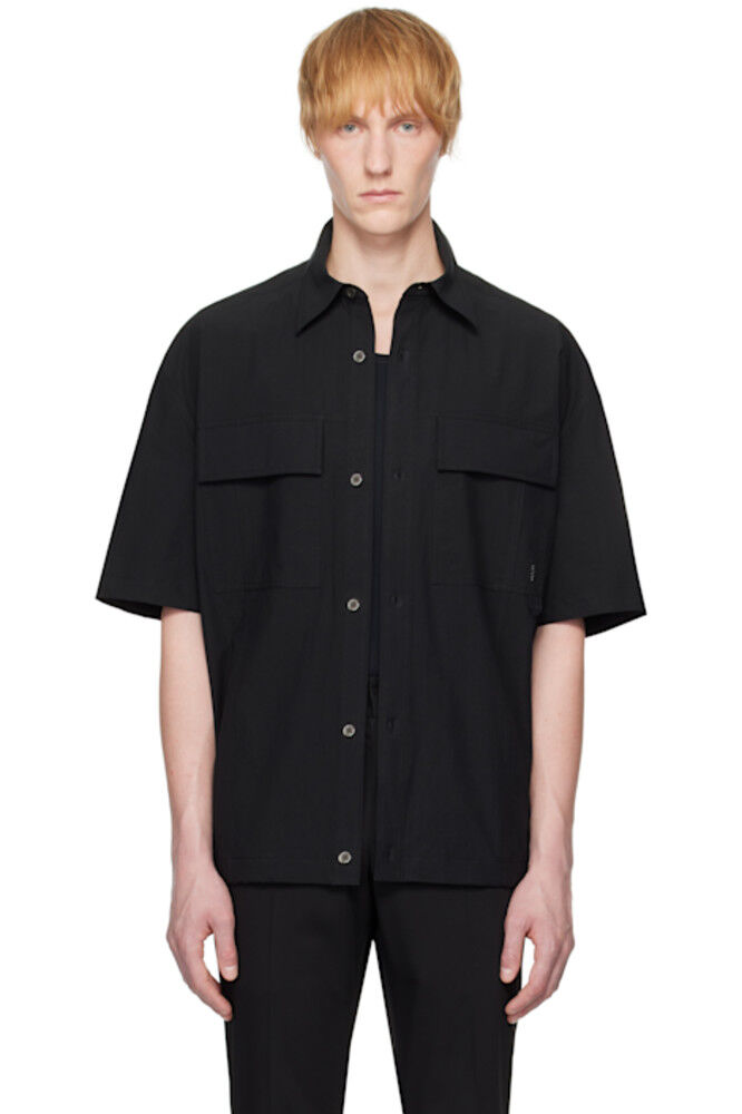 Черная полосатая рубашка с коротким рукавом WOOYOUNGMI
Черная полосатая рубашка с коротким рукавом WOOYOUNGMI