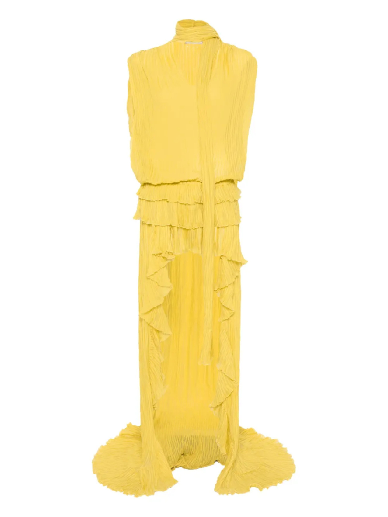 Асимметричное плиссированное платье миди Blumarine, желтый
Асимметричное плиссированное платье миди Blumarine, желтый