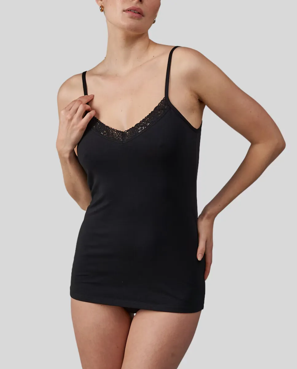 Женская хлопчатобумажная майка с тонким шнурком на бретелях Platino, чёрный
Женская хлопчатобумажная майка с тонким шнурком на бретелях Platino, чёрный