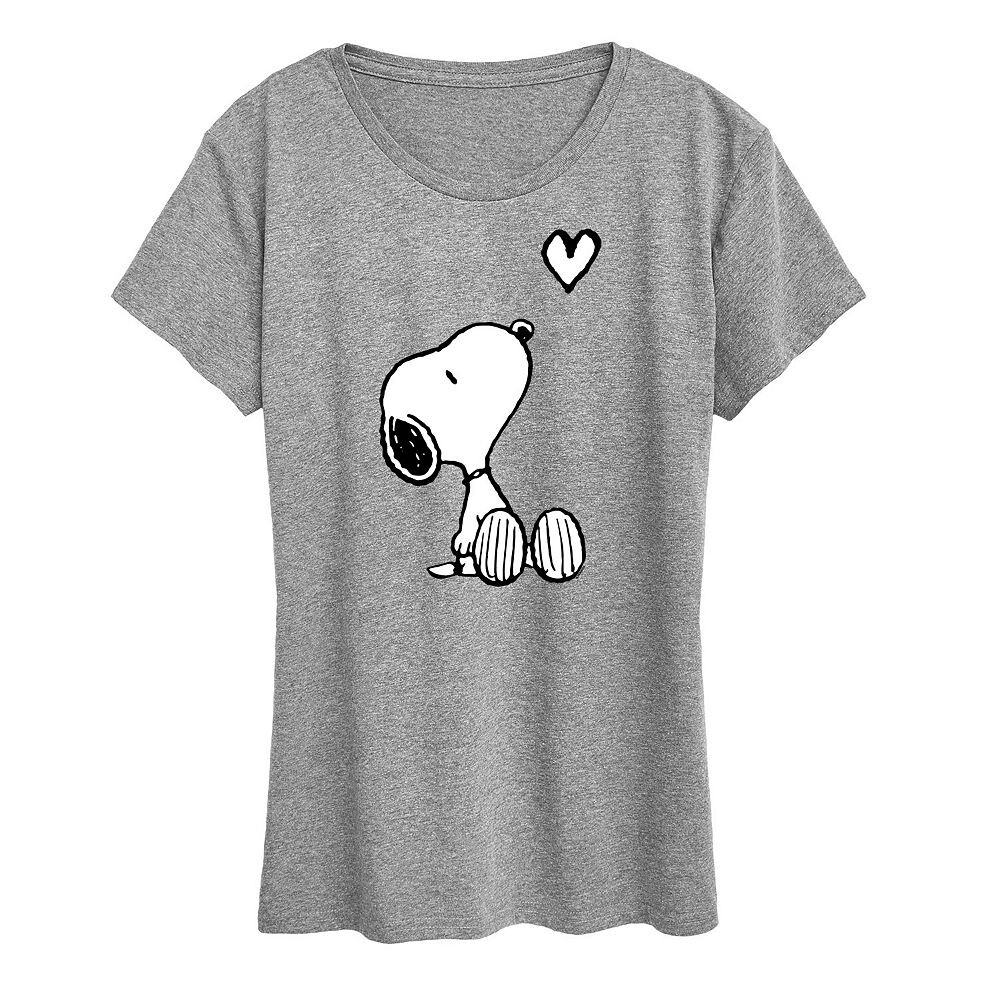 Женская белая футболка с рисунком Snoopy Heart арахиса Licensed Character, цвет Heather Gray
Женская белая футболка с рисунком Snoopy Heart арахиса Licensed Character, цвет Heather Gray
