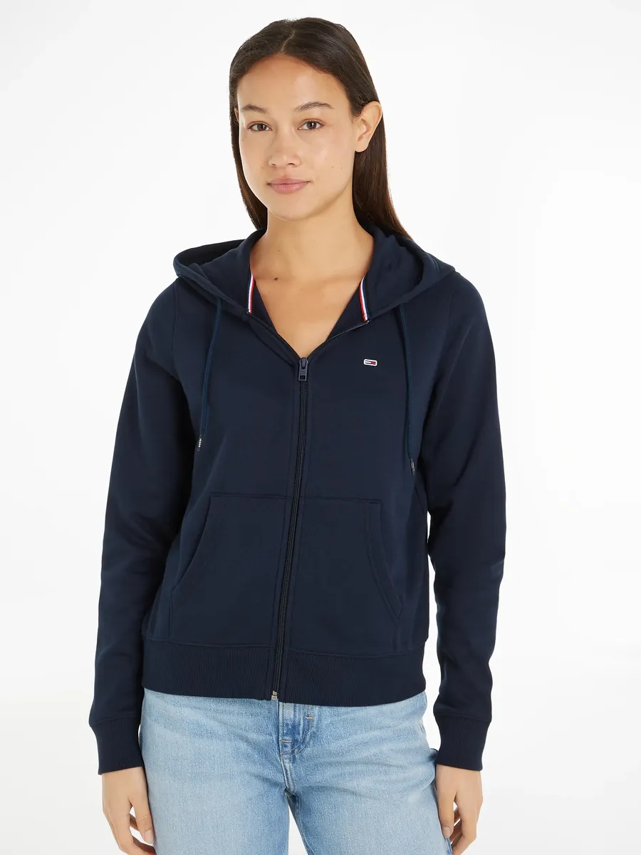 Толстовка Tommy Jeans "TJW REG S FLAG ZIP THRU", на молнии, синий 
Толстовка Tommy Jeans "TJW REG S FLAG ZIP THRU", на молнии, синий