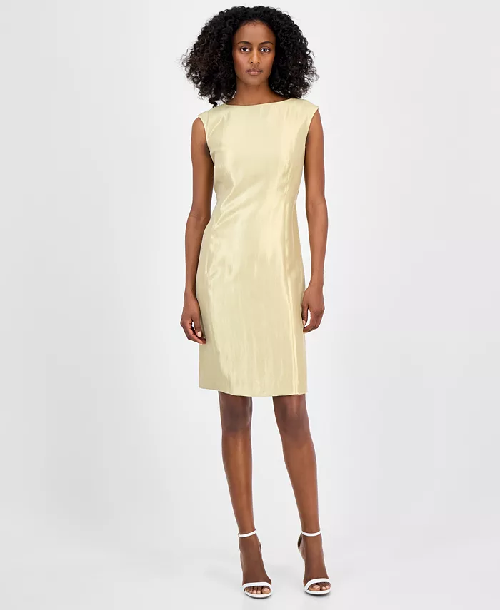 Женское платье-футляр без рукавов с вырезом-лодочкой Anne Klein, коричневый/бежевый
Женское платье-футляр без рукавов с вырезом-лодочкой Anne Klein, коричневый/бежевый