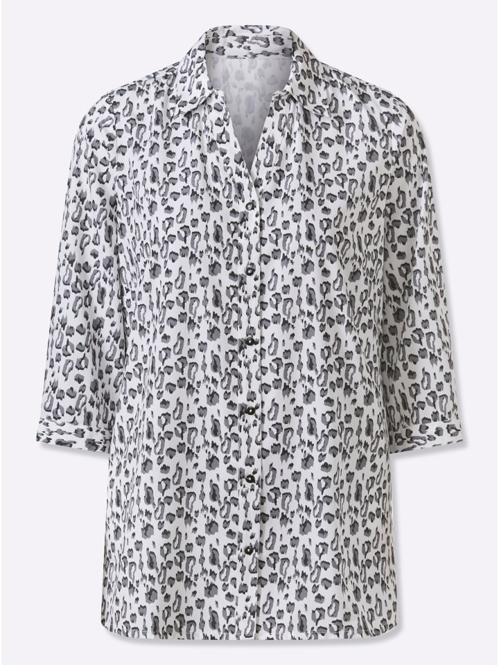 Длинная блузка с принтом цвета экрю и графита Sieh an!
Длинная блузка с принтом цвета экрю и графита Sieh an!