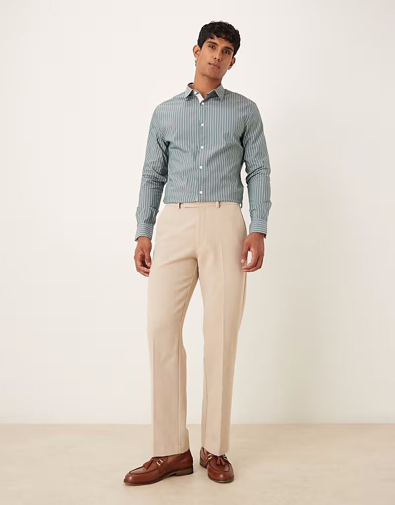 Рубашка в тонкую полоску зеленого цвета Asos Design
Рубашка в тонкую полоску зеленого цвета Asos Design