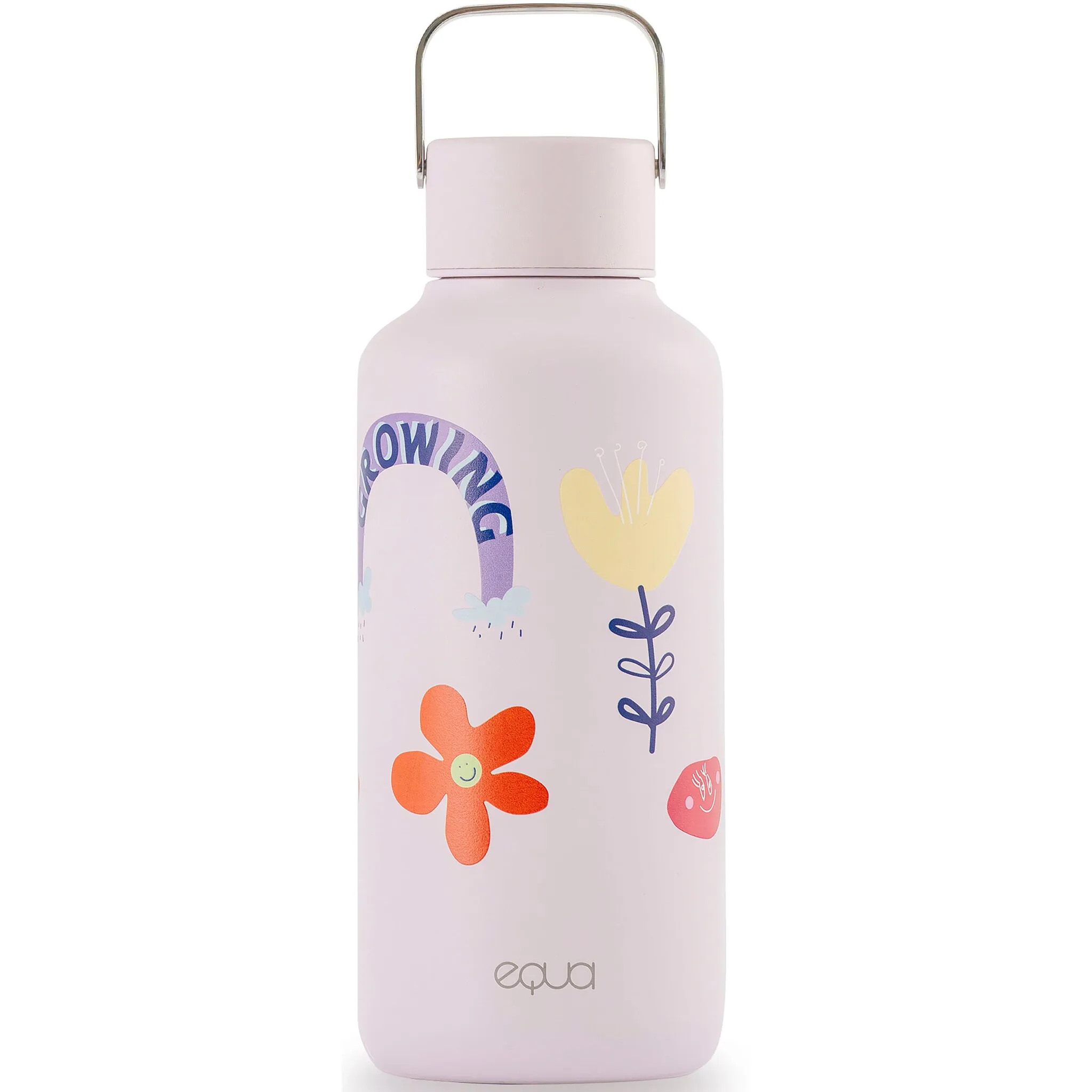 Бутылка для питья equa «Timeless FLWR 600 мл», нержавеющая сталь, цвет bunt