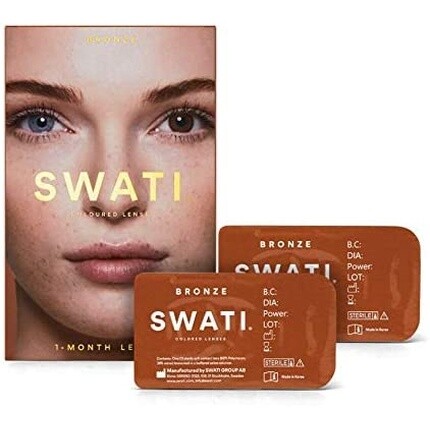Контактные линзы SWATI Cosmetics бронзового цвета 0,0 диоптриена, базовая кривая 8,7 мм, диаметр 14,2 мм — упаковка из 2 шт.
Контактные линзы SWATI Cosmetics бронзового цвета 0,0 диоптриена, базовая кривая 8,7 мм, диаметр 14,2 мм — упаковка из 2 шт.