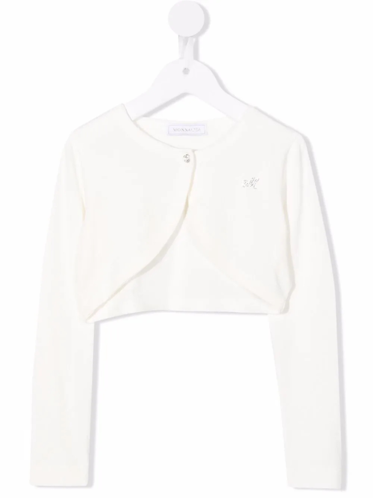 Укороченный кардиган Monnalisa, белый
Укороченный кардиган Monnalisa, белый