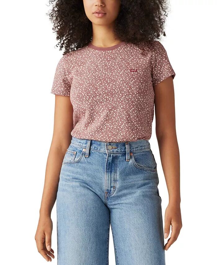 Женская хлопковая футболка The Perfect с круглым вырезом Levi's, розовый
Женская хлопковая футболка The Perfect с круглым вырезом Levi's, розовый