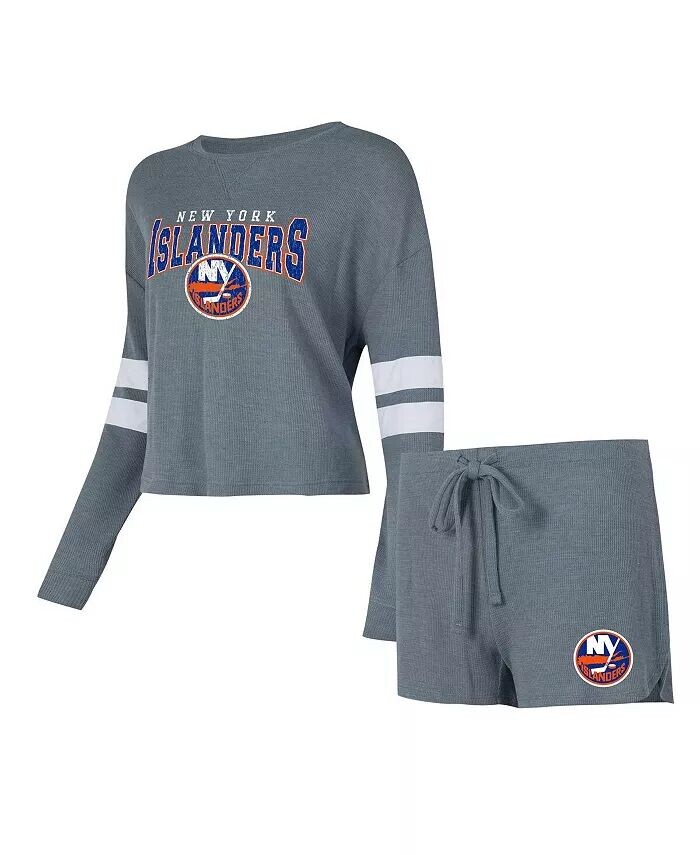 Женский серый рваный комплект из футболки с длинными рукавами и шорт New York Islanders Meadow Concepts Sport, серый
Женский серый рваный комплект из футболки с длинными рукавами и шорт New York Islanders Meadow Concepts Sport, серый
