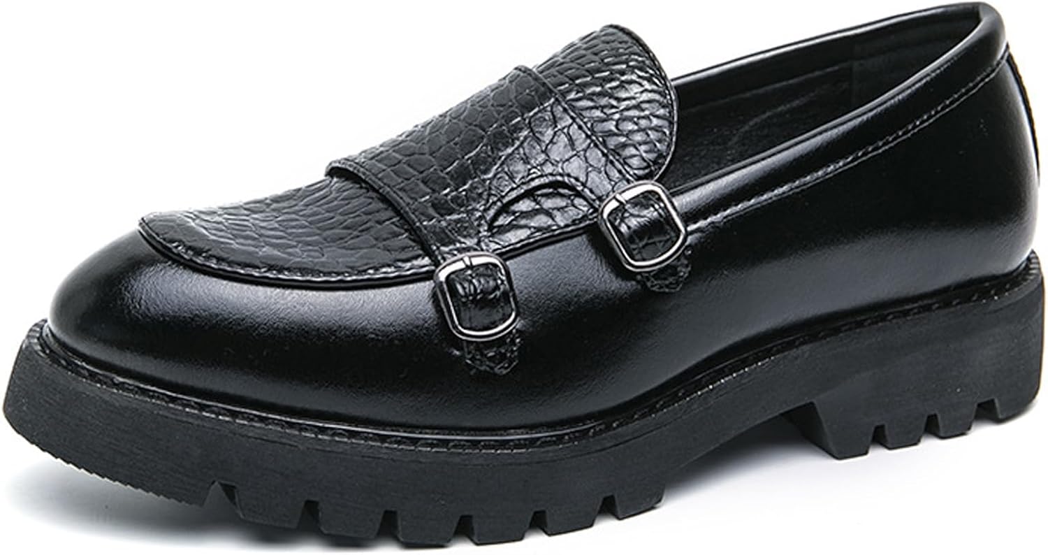 Мужские лоферы с двойным ремешком-монком на массивной подошве, стильные классические туфли на платформе, кожаные деловые туфли для формальных мероприятий, вечеринок или работы Wyuetra, черный
Мужские лоферы с двойным ремешком-монком на массивной подошве, стильные классические туфли на платформе, кожаные деловые туфли для формальных мероприятий, вечеринок или работы Wyuetra, черный
