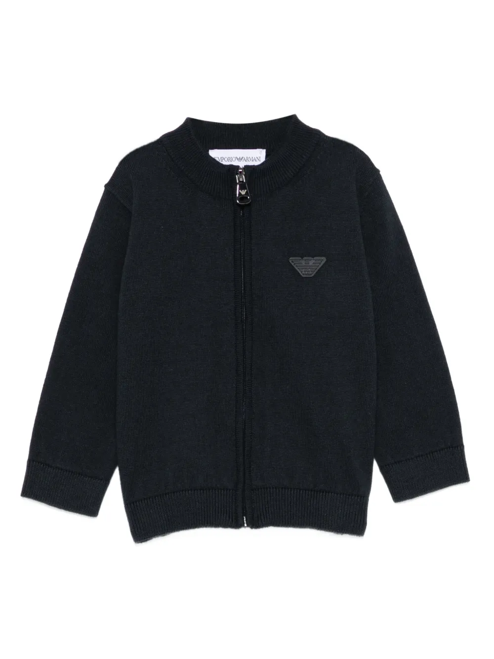 Кардиган на молнии с логотипом Emporio Armani Kids, синий
Кардиган на молнии с логотипом Emporio Armani Kids, синий