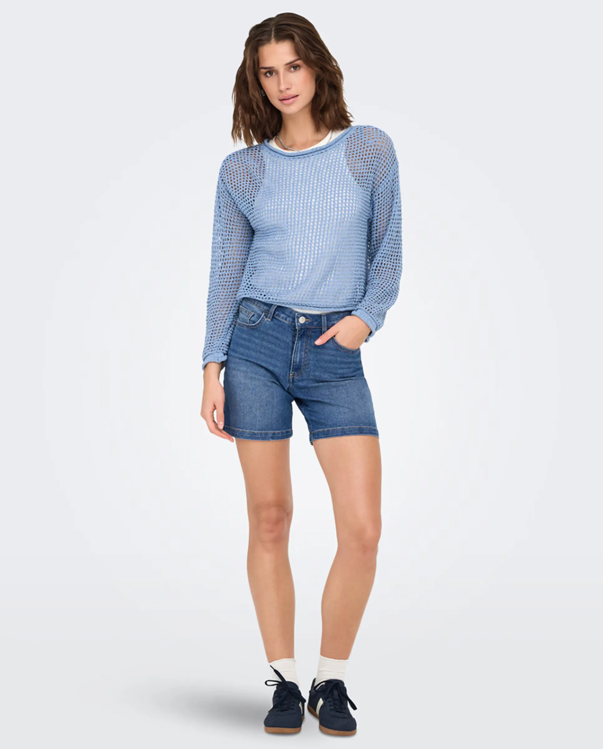 Шорты джинсовые mom fit женские Only, синий
Шорты джинсовые mom fit женские Only, синий