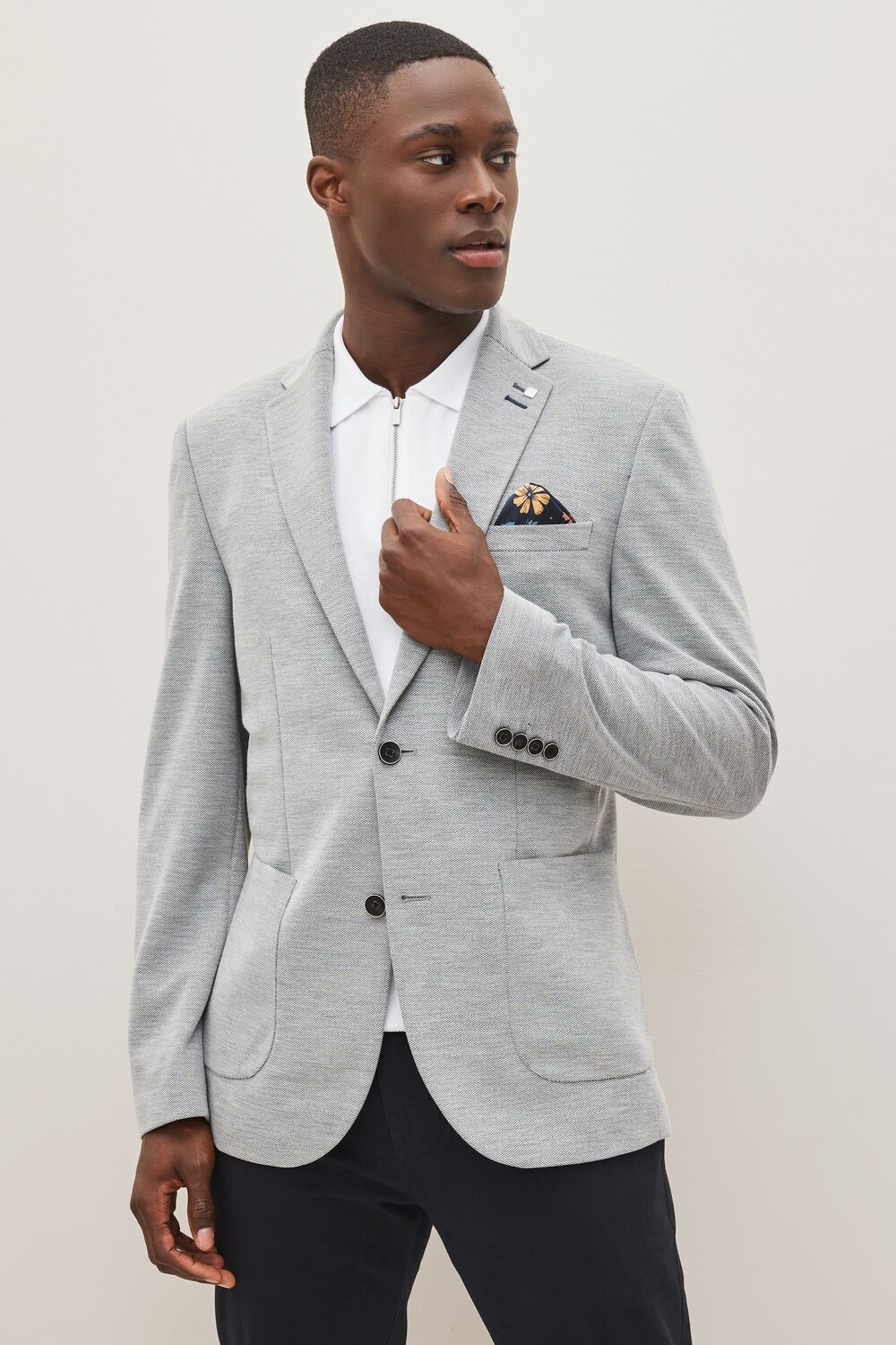 Фактурная куртка из джерси Next, серый
Фактурная куртка из джерси Next, серый