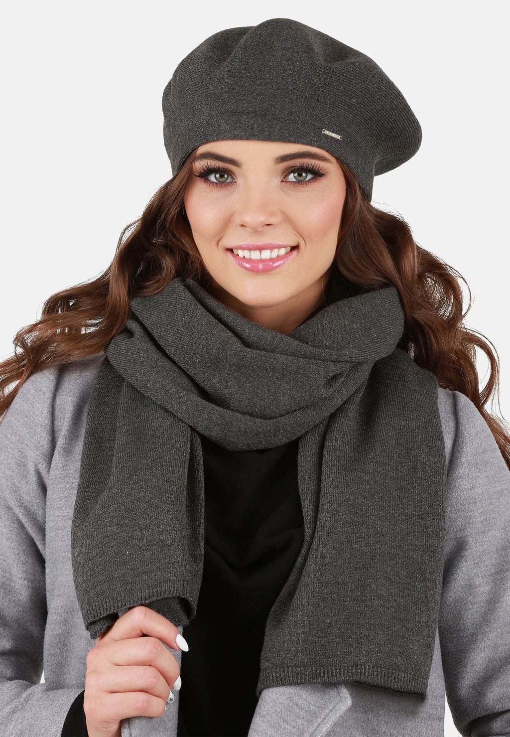 Шарф 7005 BERET AND SCARF SET Vivisence, темно-серый
Шарф 7005 BERET AND SCARF SET Vivisence, темно-серый