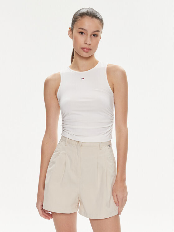 Топ приталенного кроя Tommy Jeans, белый
Топ приталенного кроя Tommy Jeans, белый