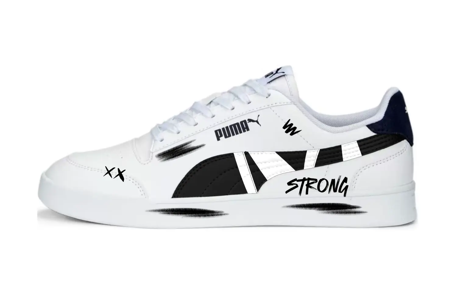 PUMA Шаффл лоу топ скейтборд обувь мужские black white
PUMA Шаффл лоу топ скейтборд обувь мужские black white