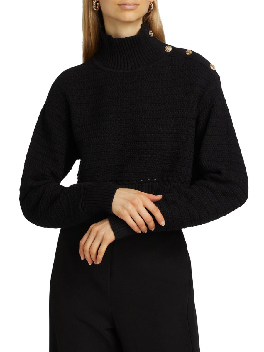 Хлопковый трикотажный свитер с длинными рукавами Ginny Toccin, цвет Jet 
Хлопковый трикотажный свитер с длинными рукавами Ginny Toccin, цвет Jet