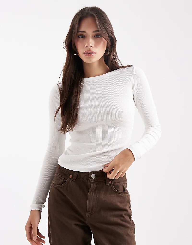 Белый трикотажный лонгслив Brave Soul с длинными рукавами и вырезом-лодочкой
Белый трикотажный лонгслив Brave Soul с длинными рукавами и вырезом-лодочкой