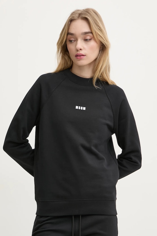 Хлопковая толстовка Msgm, черный
Хлопковая толстовка Msgm, черный