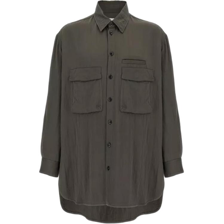 Утилитарная рубашка на пуговицах Lemaire, зеленый
Утилитарная рубашка на пуговицах Lemaire, зеленый