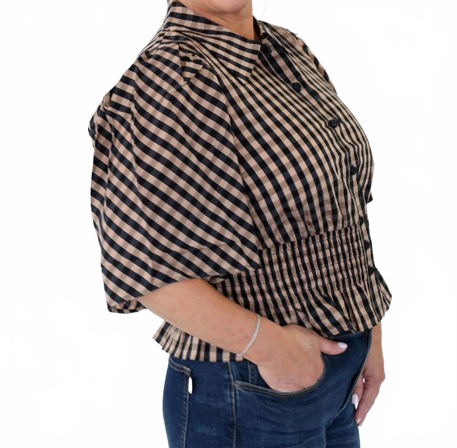 Малала блузка с пуговицами в принте BAUM UND PFERDGARTEN, Print
Малала блузка с пуговицами в принте BAUM UND PFERDGARTEN, Print