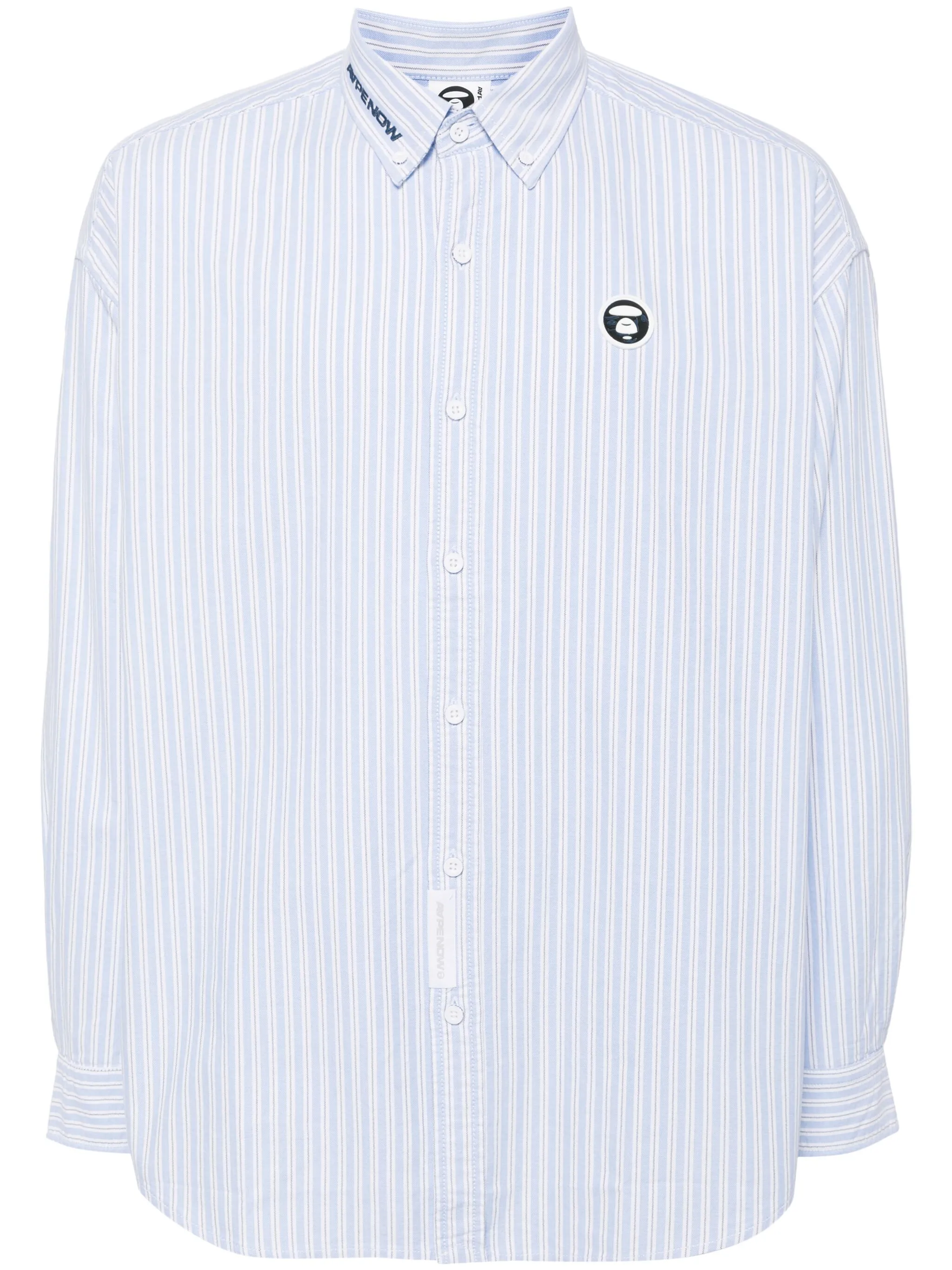 Полосатая рубашка с нашивкой-логотипом Aape By A Bathing Ape, синий
Полосатая рубашка с нашивкой-логотипом Aape By A Bathing Ape, синий