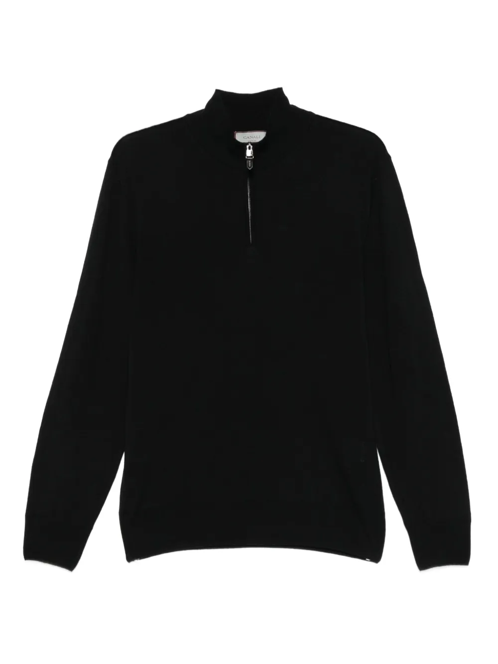 Свитер на молнии с высоким воротником Canali, черный
Свитер на молнии с высоким воротником Canali, черный