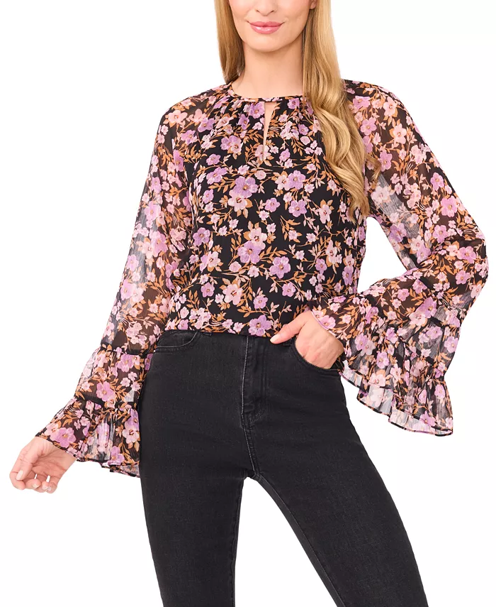 Женский многоярусный струящийся топ с вырезом-замочной скважиной CeCe, черный
Женский многоярусный струящийся топ с вырезом-замочной скважиной CeCe, черный