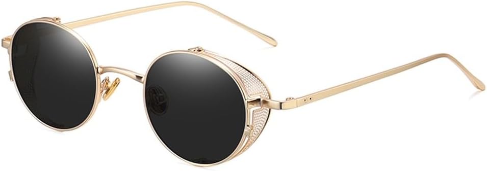 женские ретропанк солнцезащитные очки с боковыми щитками из золотистого металла мужские винтажные круглые солнцезащитные очки для мужчин с полой оправой UV400 WNCKSQ, Gold With Black
женские ретропанк солнцезащитные очки с боковыми щитками из золотистого металла мужские винтажные круглые солнцезащитные очки для мужчин с полой оправой UV400 WNCKSQ, Gold With Black