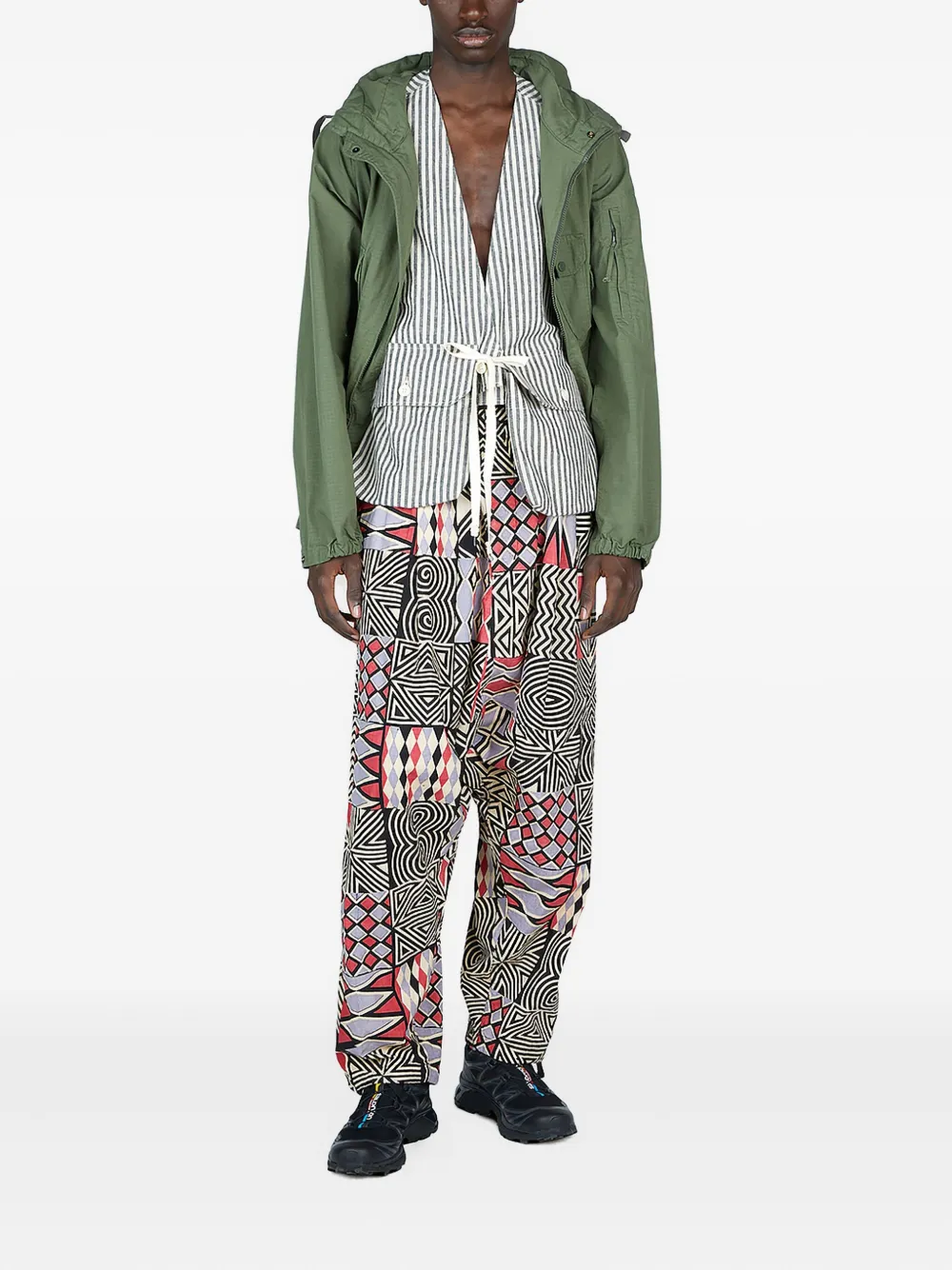 Брюки в технике пэчворк со складками Engineered Garments, черный
Брюки в технике пэчворк со складками Engineered Garments, черный