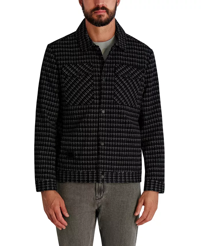 Мужская текстурированная рубашка-куртка Karl Lagerfeld Paris, черный
Мужская текстурированная рубашка-куртка Karl Lagerfeld Paris, черный