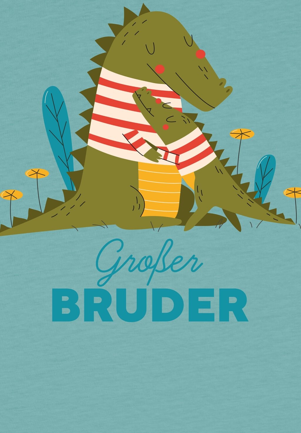 Принт на футболке Krokodil Grosser Bruder watapparel, бирюзовый монстера
Принт на футболке Krokodil Grosser Bruder watapparel, бирюзовый монстера