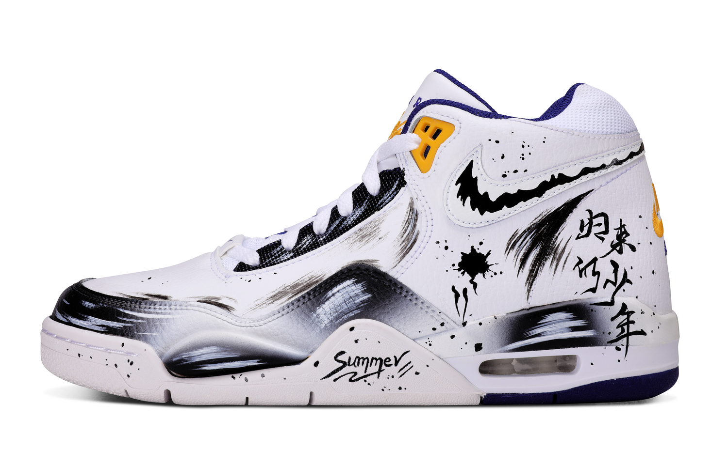 Nike Высокие баскетбольные кроссовки мужские Flight Legacy с амортизацией, устойчивостью к истиранию и эффектом увеличения роста, черно-белые
Nike Высокие баскетбольные кроссовки мужские Flight Legacy с амортизацией, устойчивостью к истиранию и эффектом увеличения роста, черно-белые