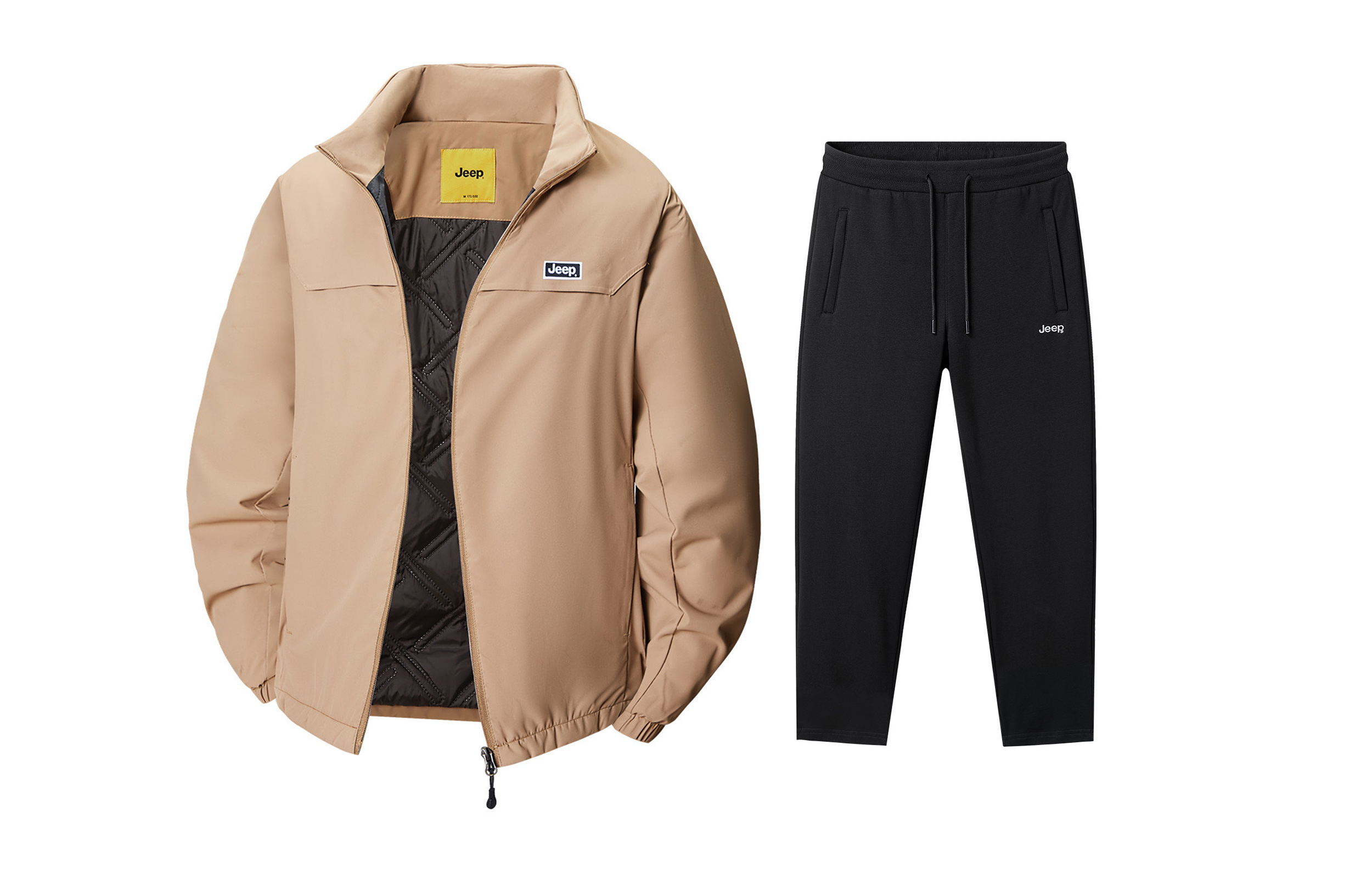 Повседневный спортивный костюм Unisex с воротником стойкой утепленный Jeep, хаки+черный fleece-lined casual pants
Повседневный спортивный костюм Unisex с воротником стойкой утепленный Jeep, хаки+черный fleece-lined casual pants