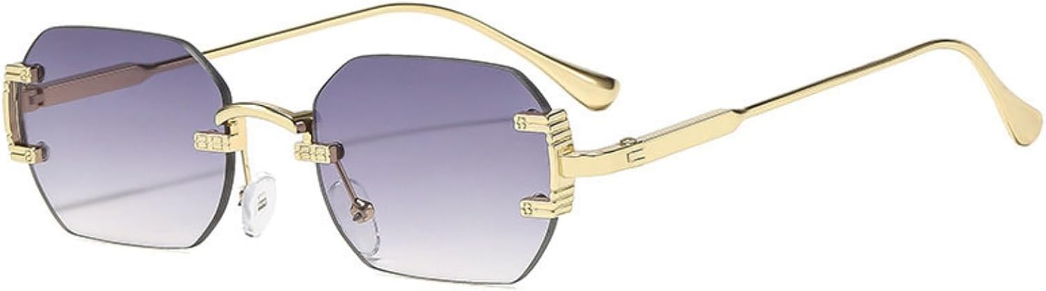 Солнцезащитные очки без оправы, прямоугольные, в винтажном стиле, с металлическими оправами, модные женские солнцезащитные очки с многоугольными линзами, защита от ультрафиолета UV400 helena, C6
Солнцезащитные очки без оправы, прямоугольные, в винтажном стиле, с металлическими оправами, модные женские солнцезащитные очки с многоугольными линзами, защита от ультрафиолета UV400 helena, C6