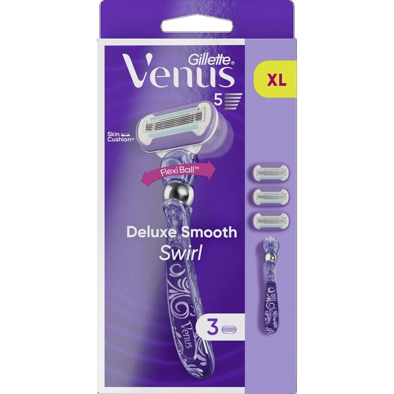 Бритва Deluxe Smooth Swirl с 3 лезвиями Gillette, 1 шт. 
Бритва Deluxe Smooth Swirl с 3 лезвиями Gillette, 1 шт.