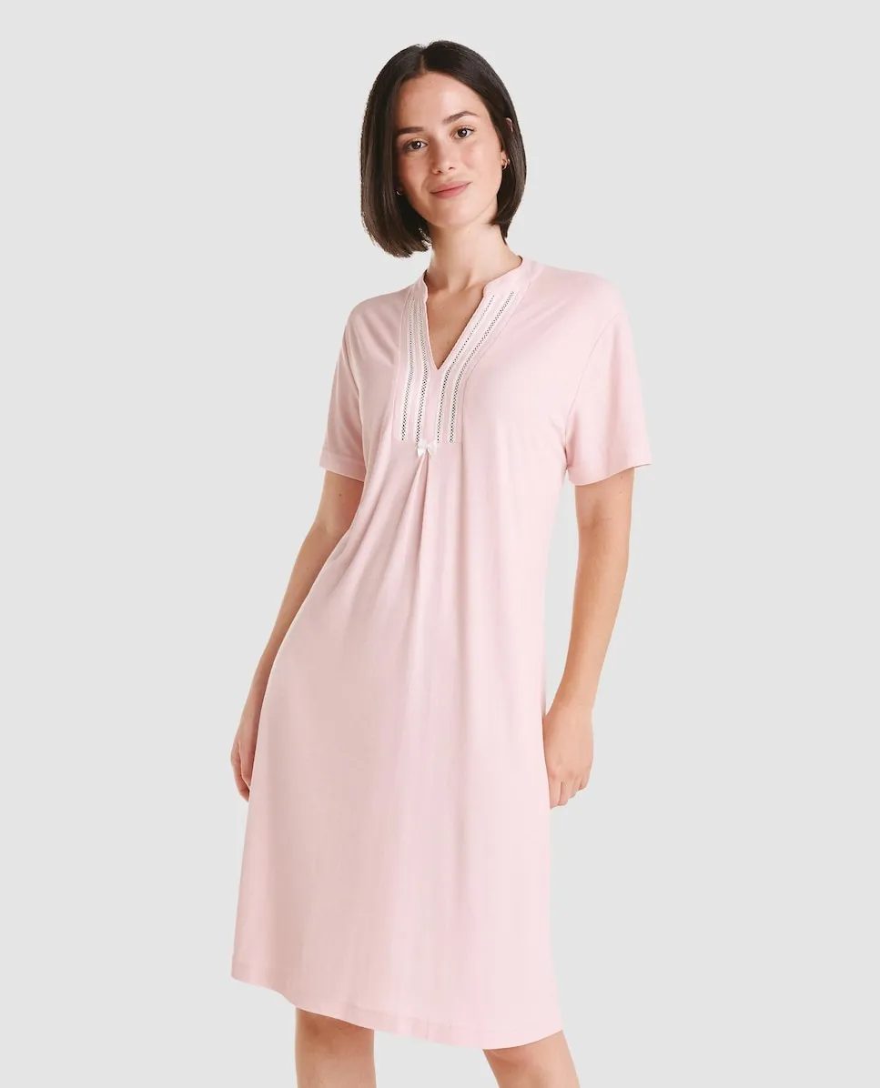 Женская ночная рубашка с короткими рукавами Lohe, розовый
Женская ночная рубашка с короткими рукавами Lohe, розовый