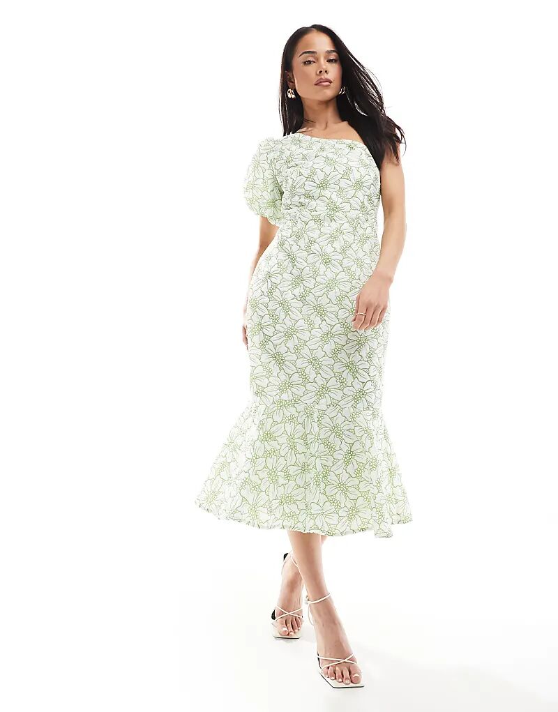 Платье миди Maya Floral на одно плечо с баской в цвете шалфейно-зеленый Maya
Платье миди Maya Floral на одно плечо с баской в цвете шалфейно-зеленый Maya