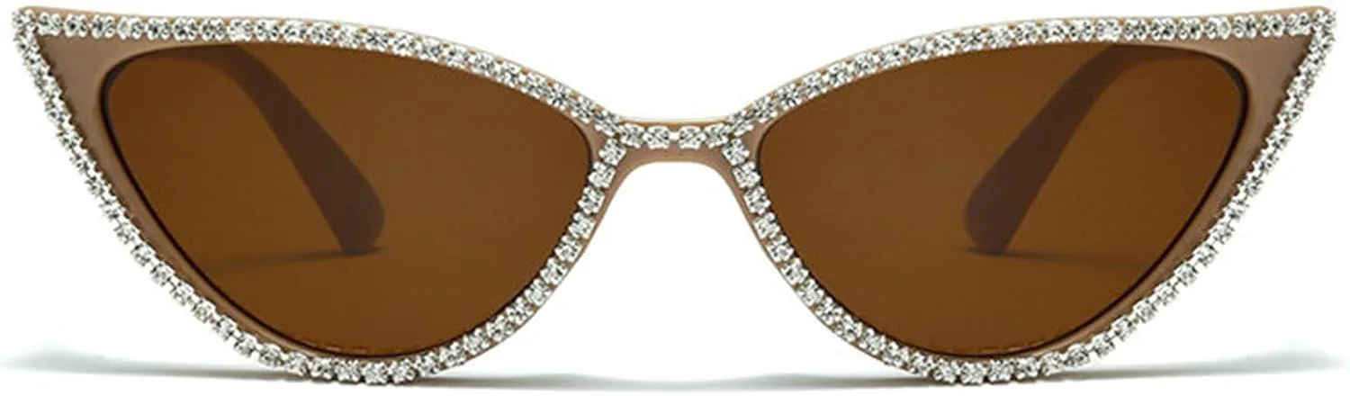 Willochra Роскошные маленькие солнцезащитные очки «кошачий глаз» со стразами для женщин, модные, с бриллиантовым блеском, для вечеринок, хрустальные, UV400, Brown
Willochra Роскошные маленькие солнцезащитные очки «кошачий глаз» со стразами для женщин, модные, с бриллиантовым блеском, для вечеринок, хрустальные, UV400, Brown