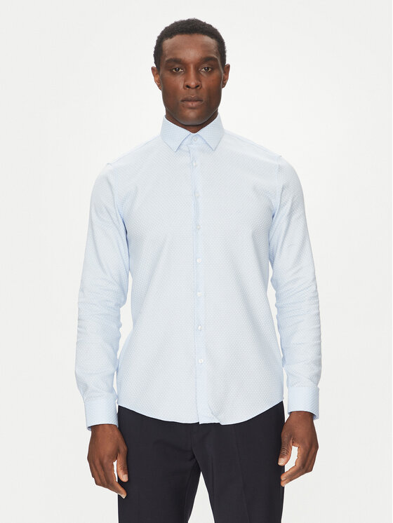 Рубашка облегающего кроя K10K114360 Calvin Klein, голубой
Рубашка облегающего кроя K10K114360 Calvin Klein, голубой